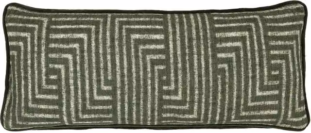 Bedeck of Belfast Yoko Green Graphic Rectangular Cushion W: 70 cm, H: 30 cm