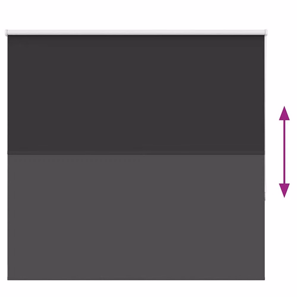 Berkfield Home Blackout Roller Blind, Black, W: 165 cm, H: 175 cm, Thermal Insulating Polyester Fabric – 3