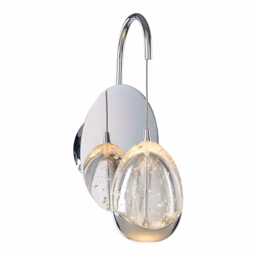 Netlighting Huelto Modern LED Wall Lamp in Silver with Warm White 3000K Light