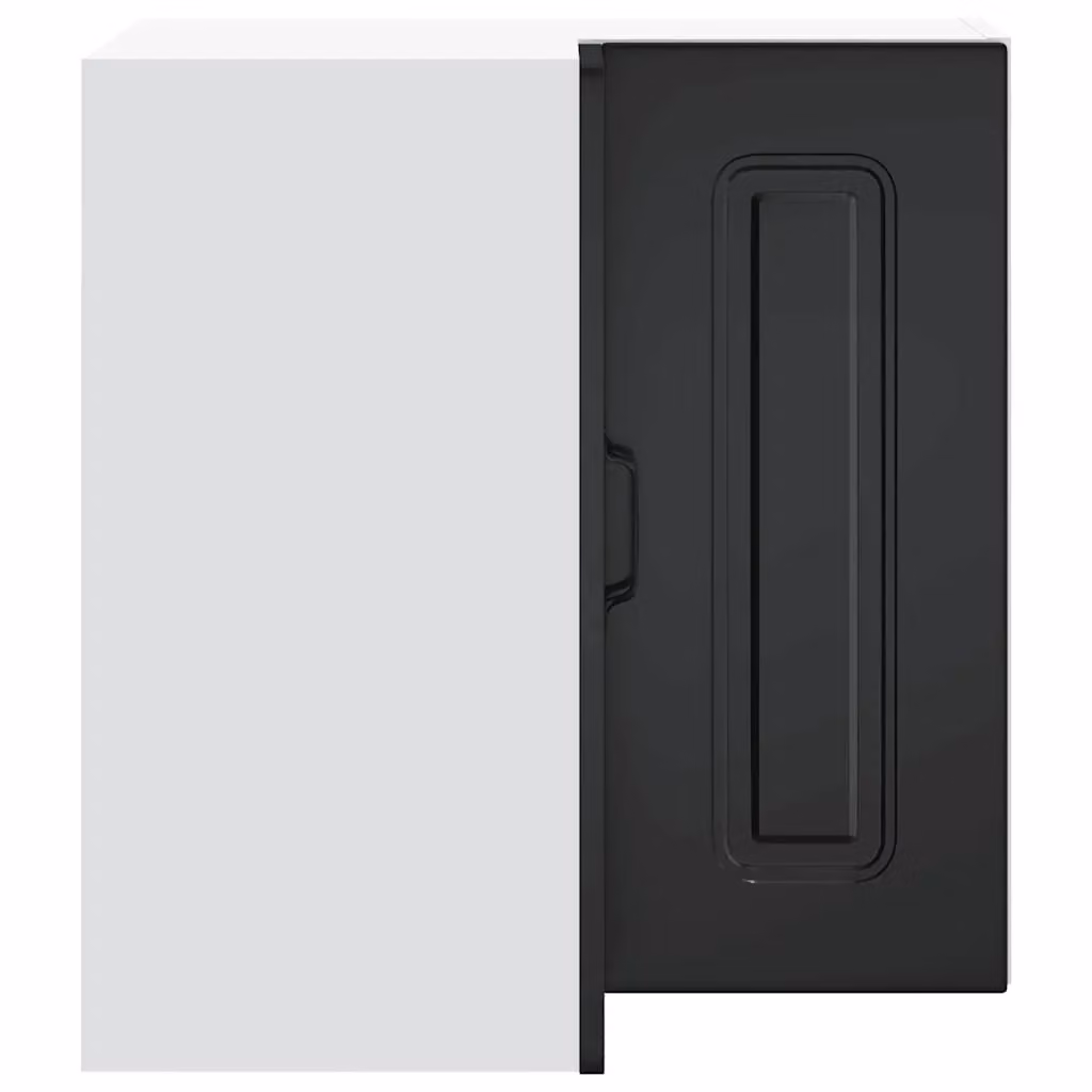 Berkfield Home Kalmar Black Matt Engineered Wood Wall Mounted Kitchen Corner Cabinet – 4