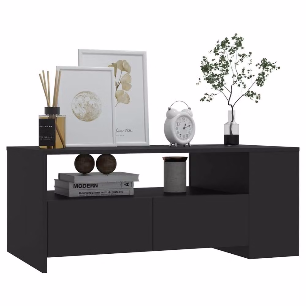 Berkfield Home Modern Black Decorative Coffee Table, W/D/H: 102 x 55 x 42 cm – 4