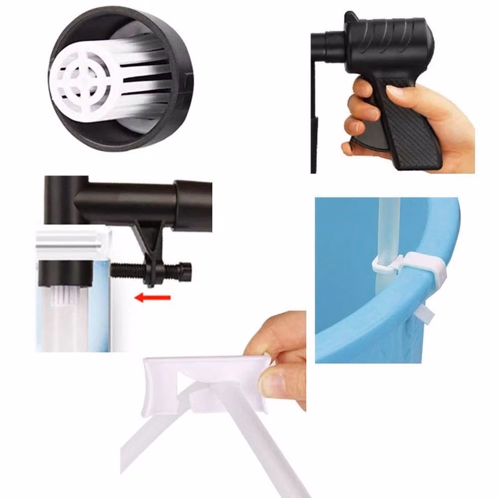 EONLION Aquarium Cleaner Kit with Vacuum Pump and Gravel Water Cleaning, Black, Length: 110 cm – 3