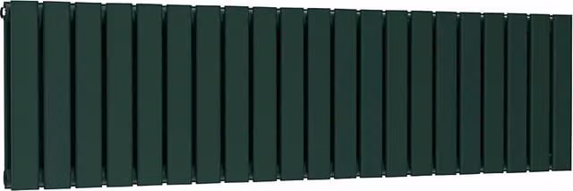 Lux Heat Flat Horizontal Steel Radiator in Green, W: 147 cm, H: 40 cm