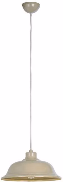 Endon Laughton Dome Ceiling Pendant Light in Beige and Yellow Stone Finish with E27 Socket