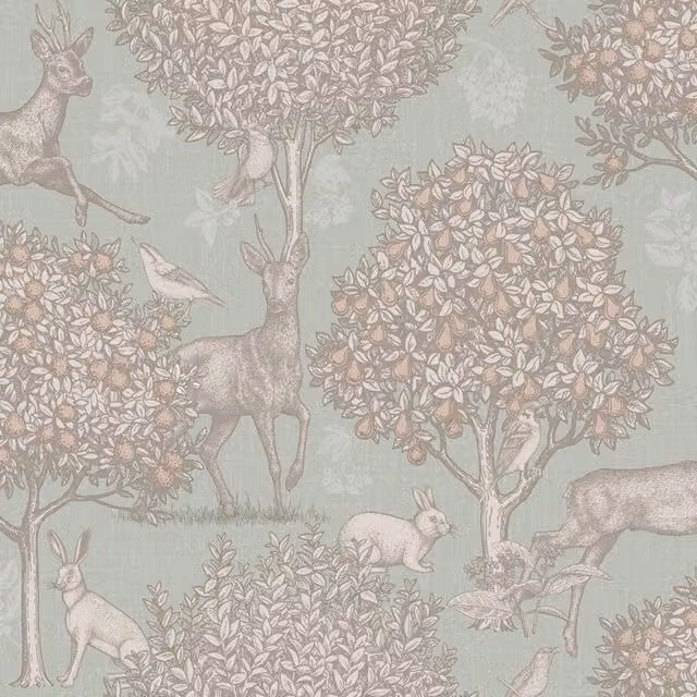 Arthouse Woodland Scene Botanical Landscape Wallpaper in Green