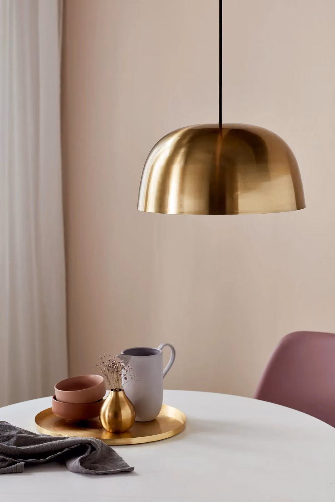 Nordlux Cera Pendant Light in Gold Brass Metal, Diameter: 36 cm – 2