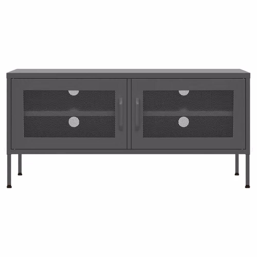 Berkfield Home Industrial Metal TV Cabinet in Anthracite Grey, W/D/H: 105 x 35 x 50 cm – 3