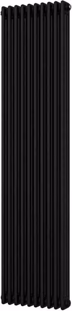 Alpha 3 Column Radiator in Black, H: 180 cm, W: 46.5 cm
