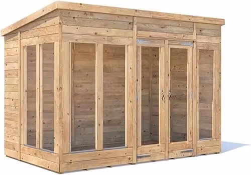Dunster House RagePanda Modular Pent Roof Summerhouse in Brown – 1