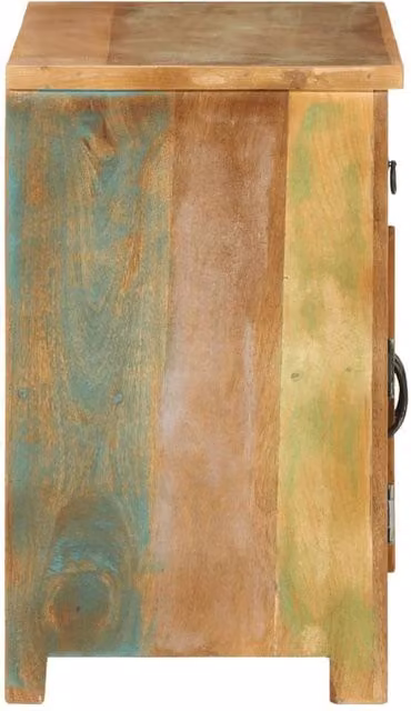 Berkfield Home Rustic Reclaimed Solid Wood Sideboard, Multicolour, W/D/H: 68 x 35 x 55 cm – 1