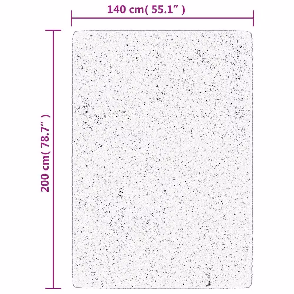 Berkfield Home Oviedo Short Pile Rug in Anthracite, W: 140 cm, D: 200 cm – 4