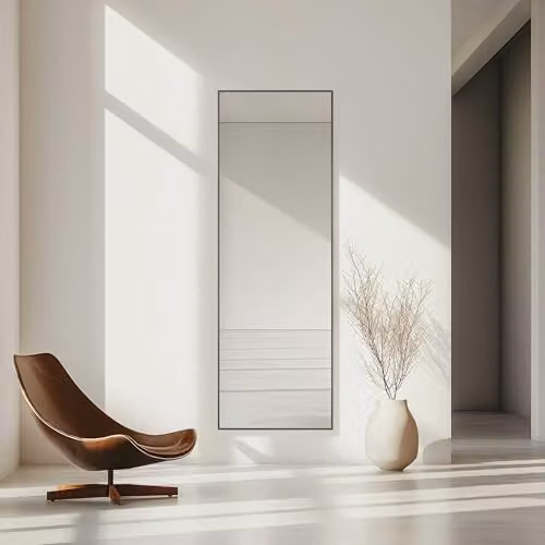 Nielsen Design Alpha Rectangular Wall Mirror in Black, W: 70 cm, H: 170 cm – 4