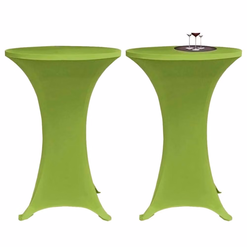 Berkfield Home Stretch Table Cover 2 Pack, Green, 60 cm – 2