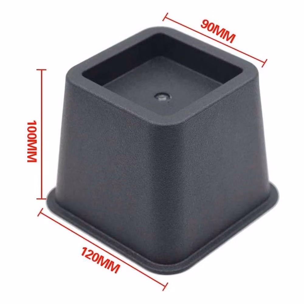 FLAVORA Heavy Duty Bed Chair Risers Feet Leg Lift in Black, 4 Pack – 2