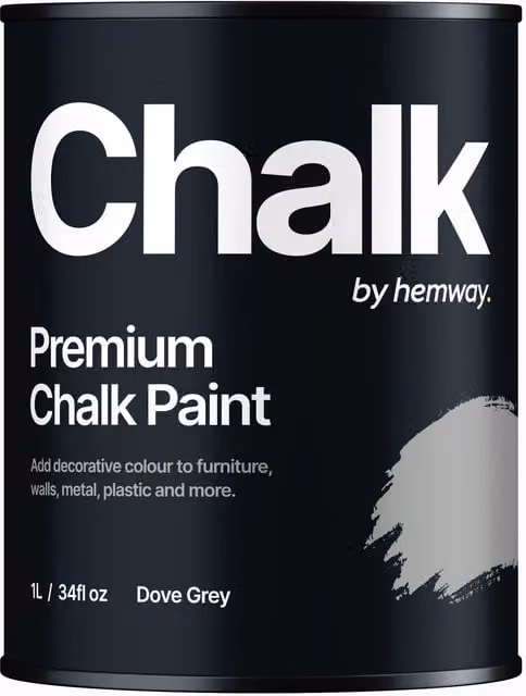 Hemway Chalk Paint Flat Matt in Dove Grey, 1L