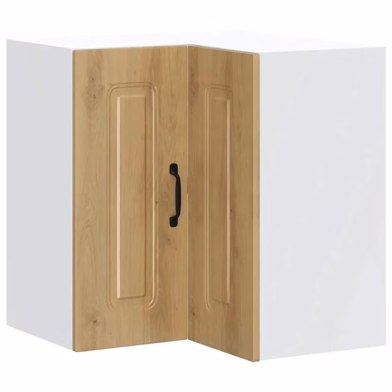 Berkfield Home Kalmar Kitchen Wall Corner Cabinet in Artisan Oak Brown