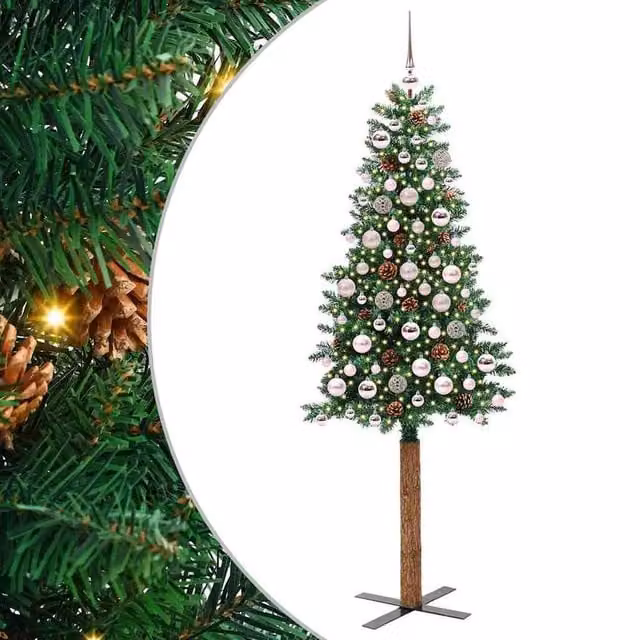 Berkfield Home Slim Green Christmas Tree, Height: 180 cm