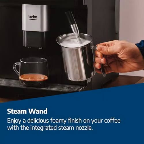 Beko CaffeExperto Automatic Bean to Cup Espresso Machine in Black with Touch Display, Steam Wand and Cup Warmer, W: 40.5 cm, D: 27.5 cm, H: 27.5 cm – 3