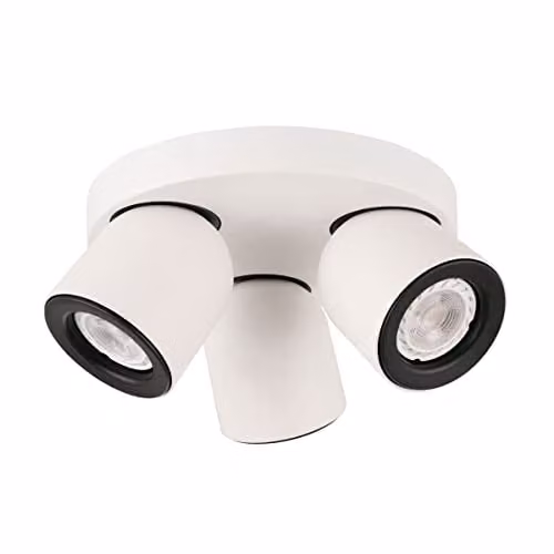 Netlighting Nuora Modern 3 Light Ceiling Spotlight Cluster GU10 in White