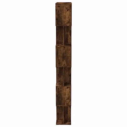 vidaXL Revera Book Cabinet and Room Divider in Smoked Oak, W/D/H: 80 x 24 x 192 cm – 3