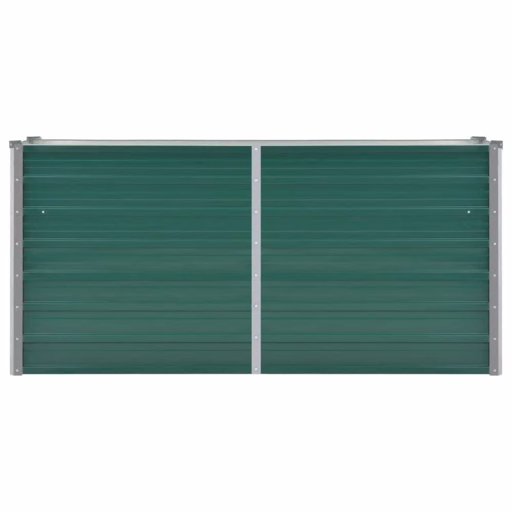 Berkfield Home Garden Galvanised Steel Raised Bed in Green, W/D/H: 160 x 40 x 77 cm – 3