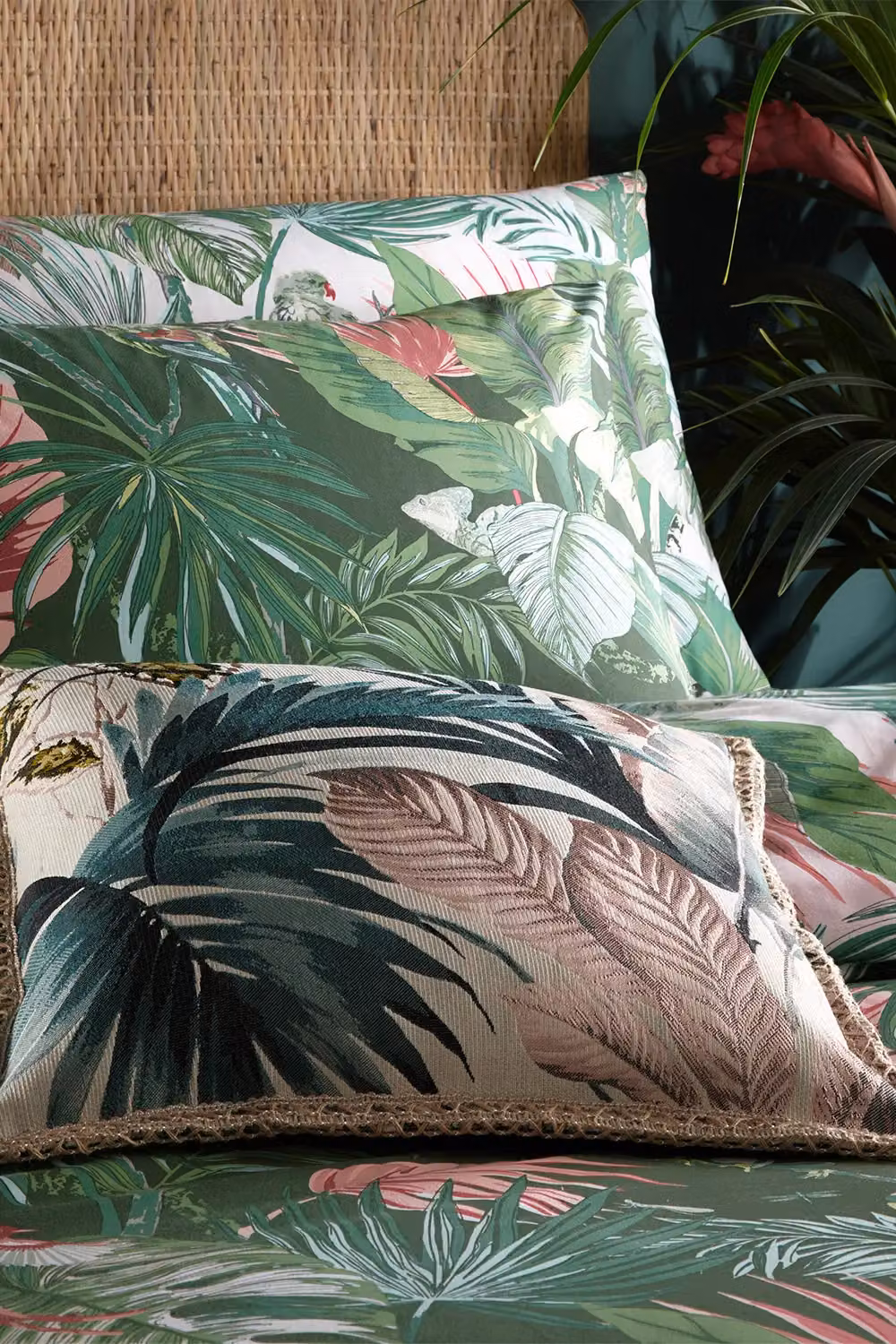 furn Amazonia Rainforest Reversible Duvet Cover and Pillowcase Set in Green and White, W: 90 cm, H: 200 cm – 2