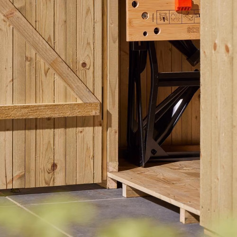 Rowlinsons Signature Heritage T&G Single Door Apex Shed in Brown W/D/H: 122 x 183 x 183 cm – 2