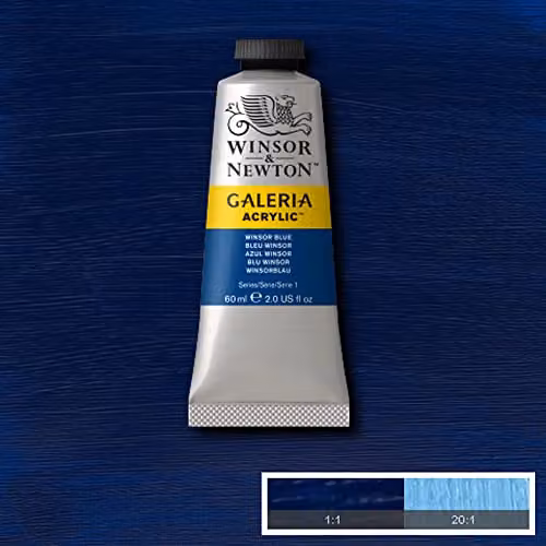 Winsor & Newton Galeria Professional Acrylic Paint, Blue, 60ml – 3