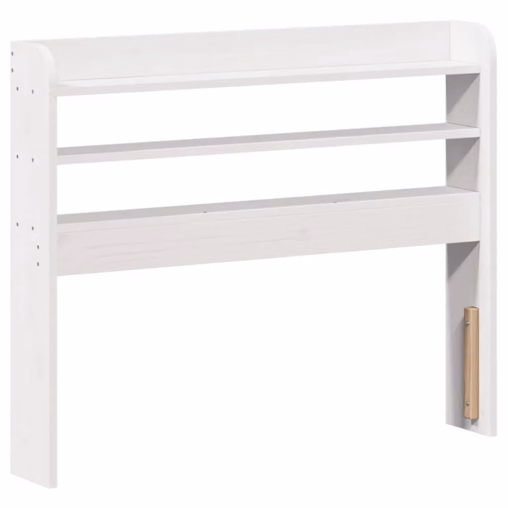 Berkfield Home White Solid Wood Pine Headboard with Shelves, Width: 100 cm – 2