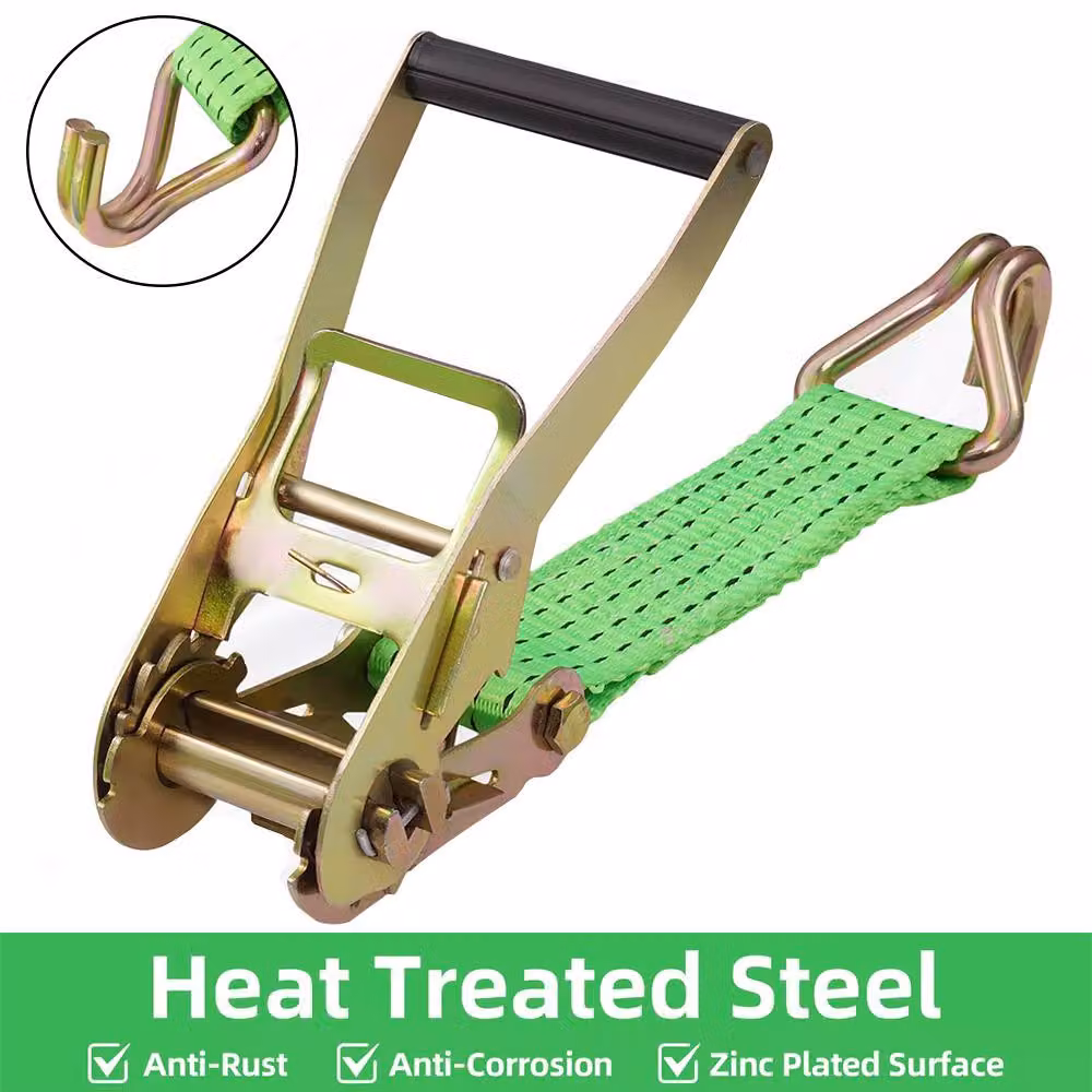 SPETLEK Green Wheel Ratchet Strap for Recovery and Trailer Transport – 2