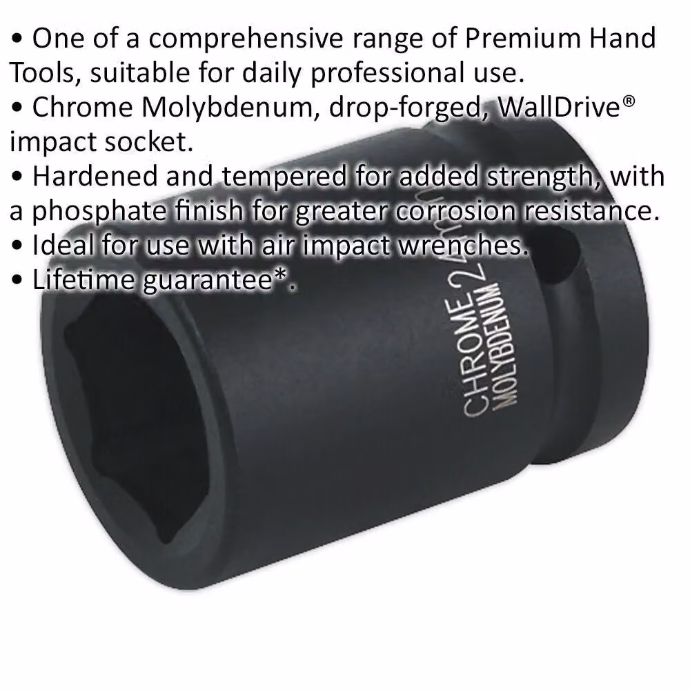 Loops 24mm Forged Chromoly Impact Socket with 3/4 Inch Square Drive – 2