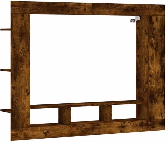 Berkfield Home Smoked Oak TV Cabinet in Brown, W/D/H: 152 x 22 x 113 cm – 1