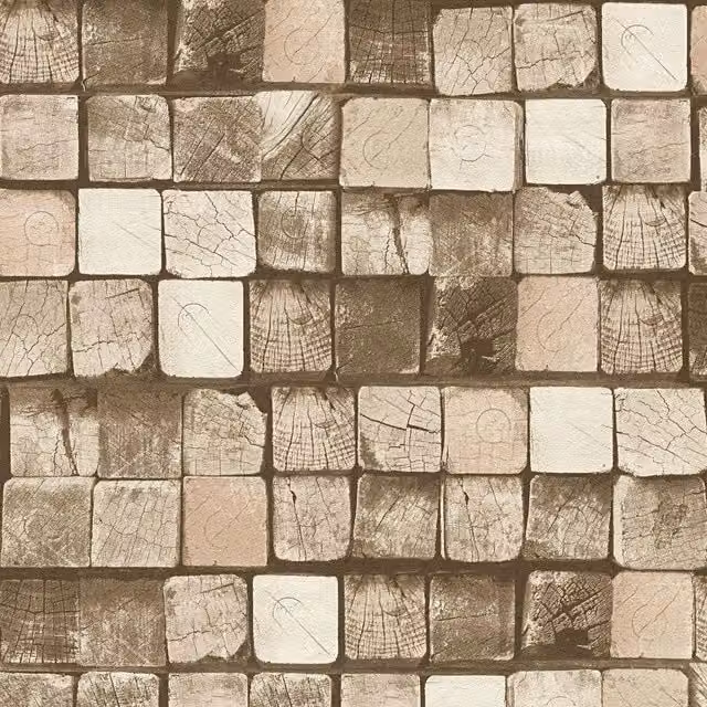 A.S. Création Brown Geometric Abstract Rustic Textured Wallpaper Roll – 1