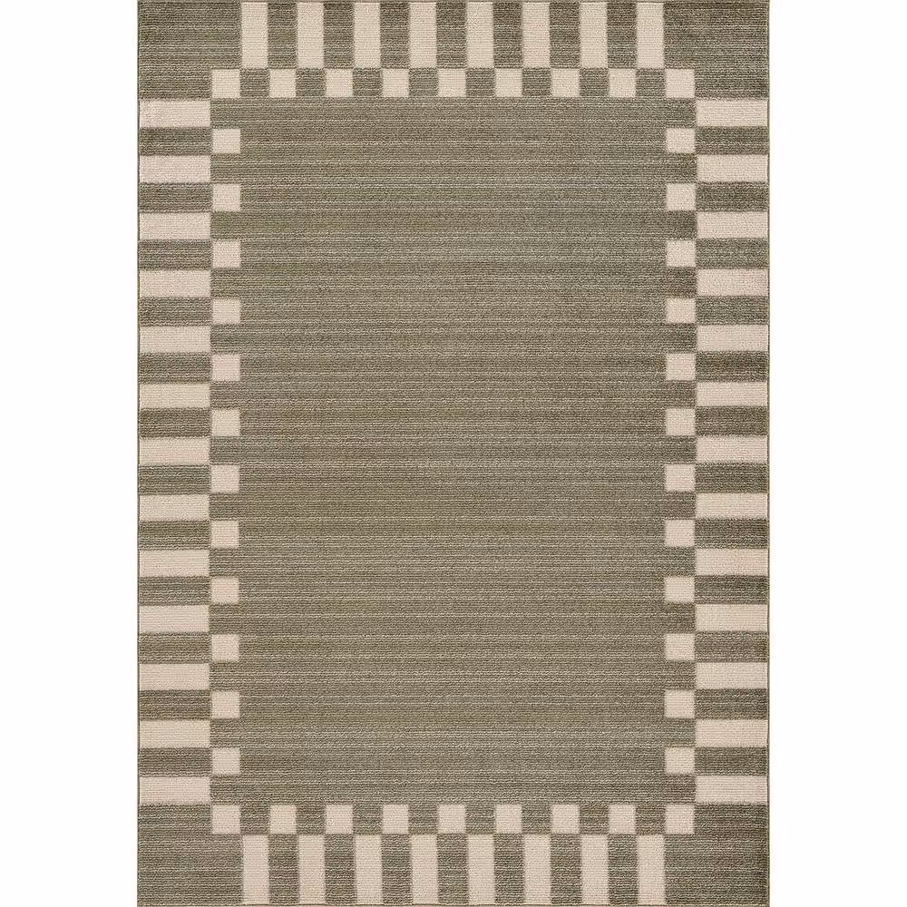 Livabliss Fifth Avenue Checked Border Rug in Green, W/D: 200 x 275 cm – 2