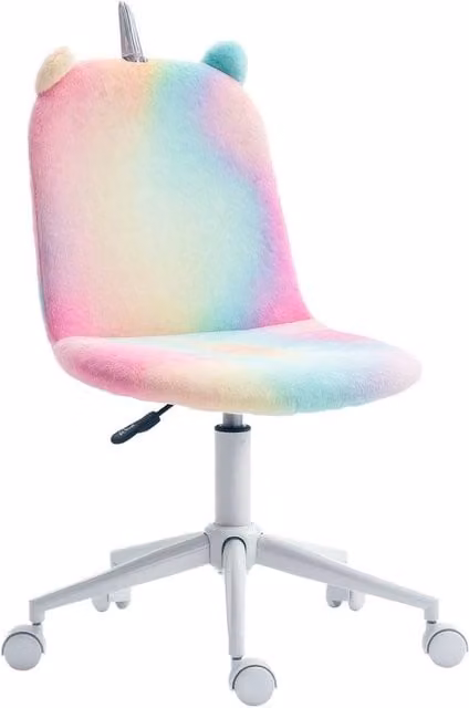 EONLION Pink Fluffy Unicorn Swivel Task Chair for Home Office – 1