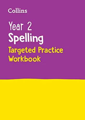 Collins Year 2 Spelling Targeted Practice Workbook for KS1 School Learning, Purple/Multicolour – 1
