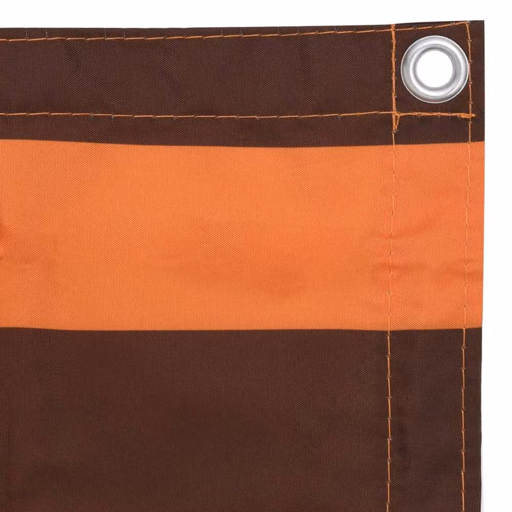 Berkfield Home Balcony Screen in Orange and Brown Oxford Fabric, W: 75 cm, L: 600 cm – 3