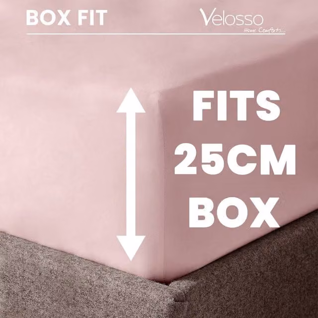 Velosso Pink Microfibre Fitted Sheet, W/D: 200 x 200 cm