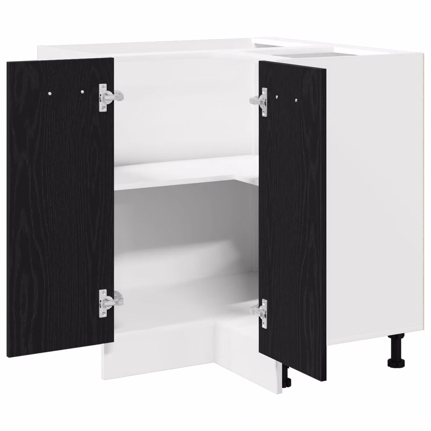 Berkfield Home Black Oak Corner Bottom Cabinet, W/D/H: 75.5 x 75.5 x 81.5 cm – 2