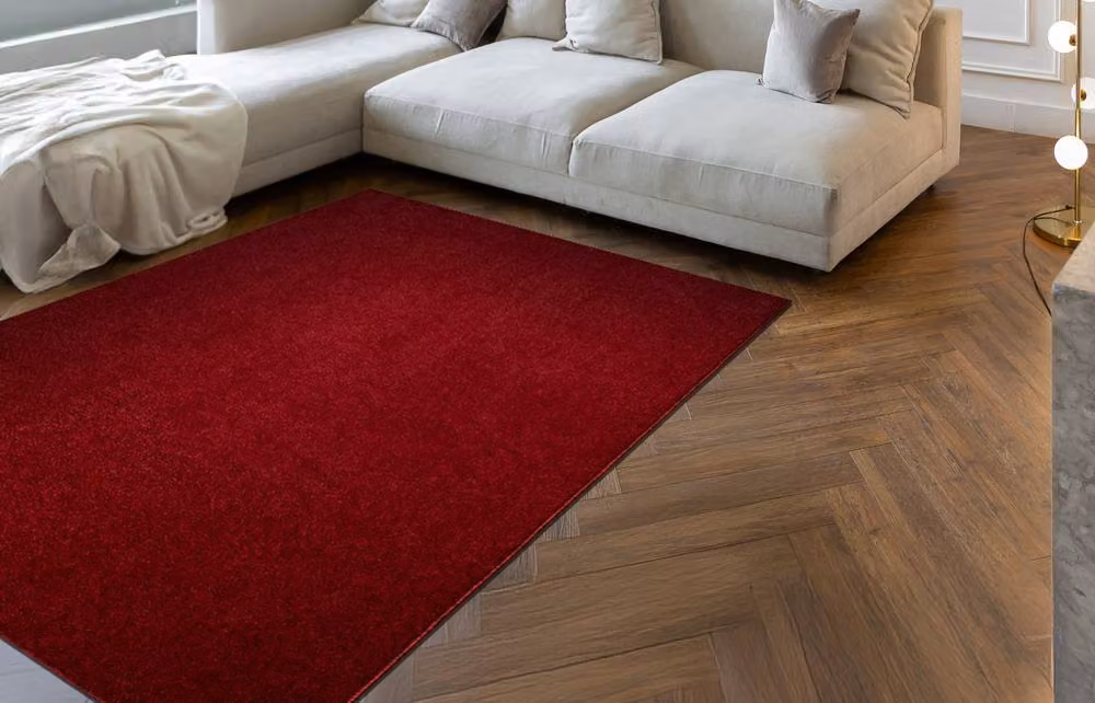 RugsX Eton Plus Modern Red Rectangular Rug, W: 300 cm, D: 400 cm – 4