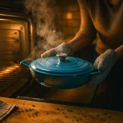 Argon Tableware Shallow Cast Iron Casserole Dish with Self-Basting Lid, 2.3 l, Turquoise and Petrol – 2