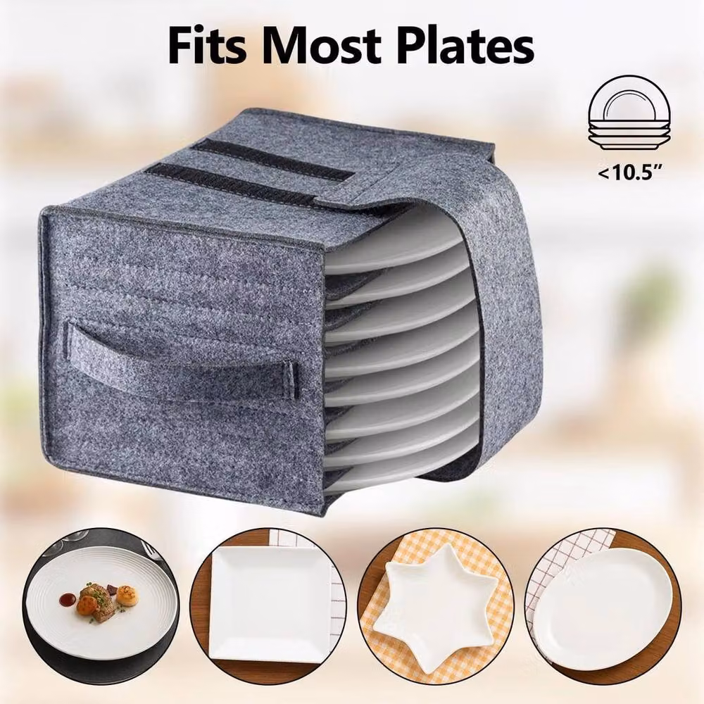 FORGEVIO Grey Stackable Camping Dinnerware Storage Bag, Width: 100 cm – 5
