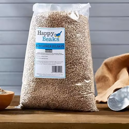 Happy Beaks No Mess Sunflower Hearts Wild Bird Food, High Energy Premium Seed Mix, 14kg