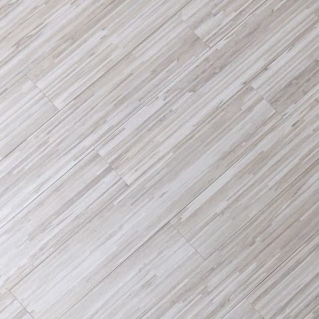 Novecrafto Self Adhesive Wood Look Vinyl Floor Planks, Grey and Beige, 7 Pcs, Cover 0.97m²