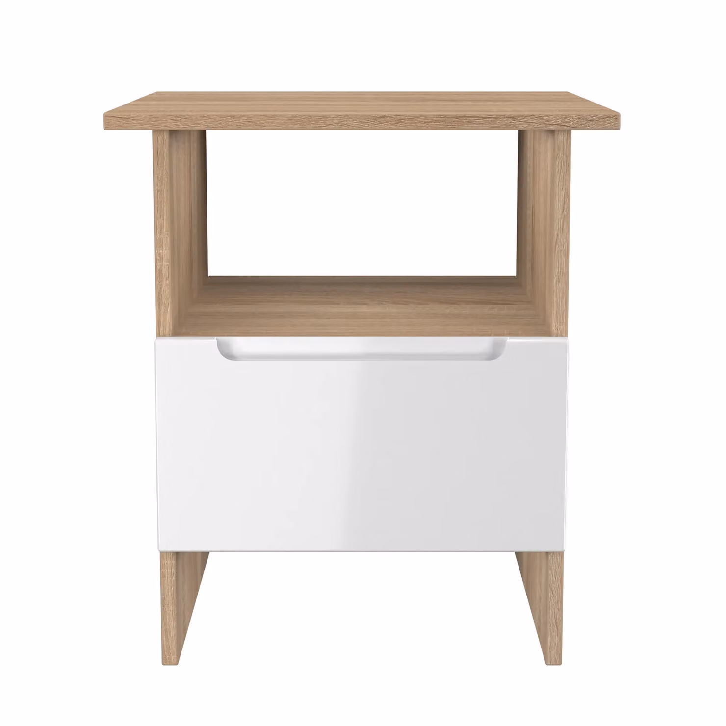 2 U Lucca Ready Assembled Bottom Drawer Lamp Table in Light Oak – 2