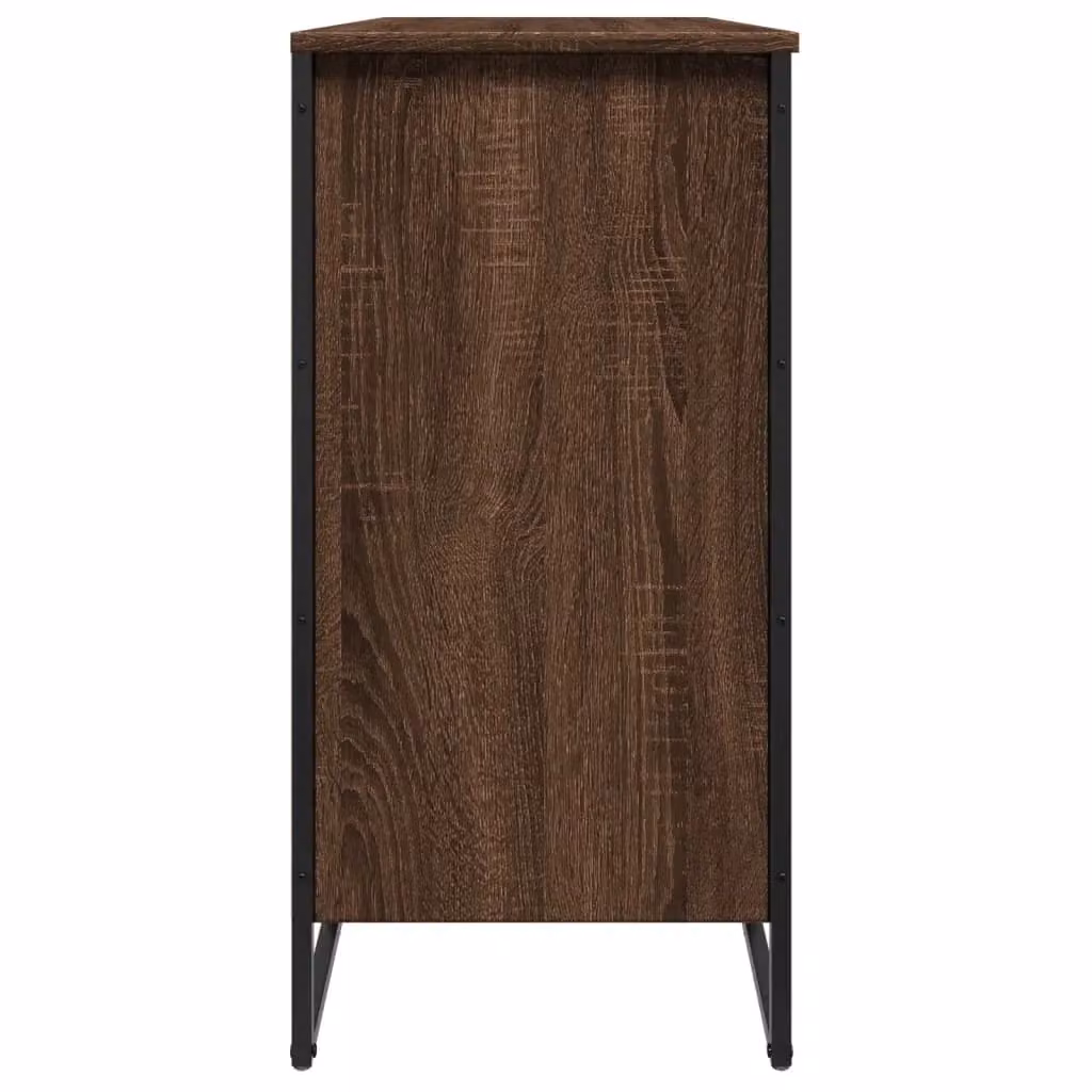 Berkfield Home Brown Oak Shoe Cabinet, W/D/H: 80 x 38 x 78 cm – 3