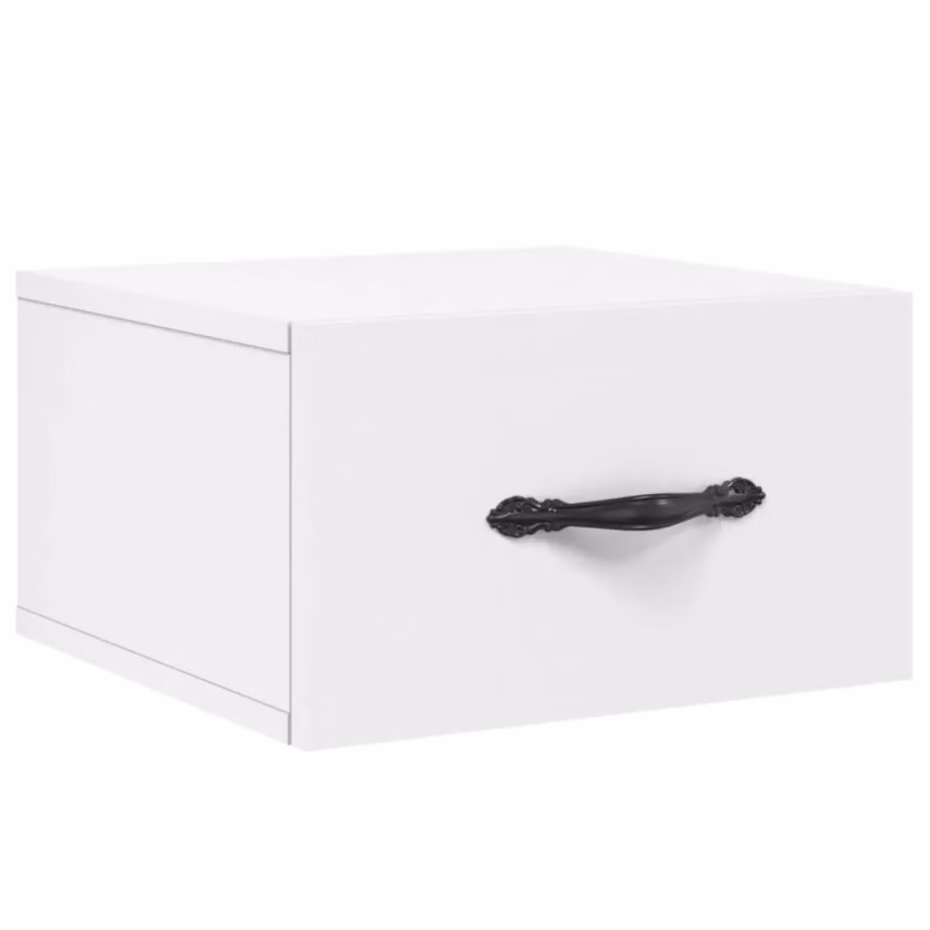 Berkfield Home Wall-mounted Bedside Cabinet, White, W/D/H: 35 x 35 x 20 cm – 2