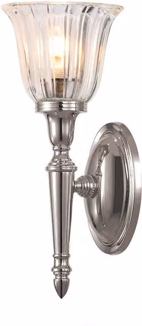 Netlighting Dryden Single Light Bathroom Wall Light in Grey and Silver with G9 Socket and IP44 Rating
