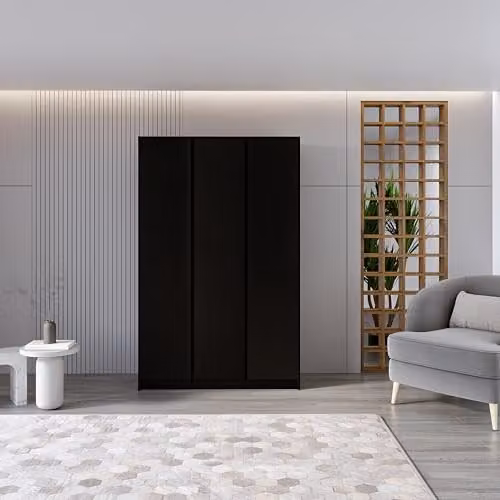 Seconique Malvern 3 Door Wardrobe in Black – 2