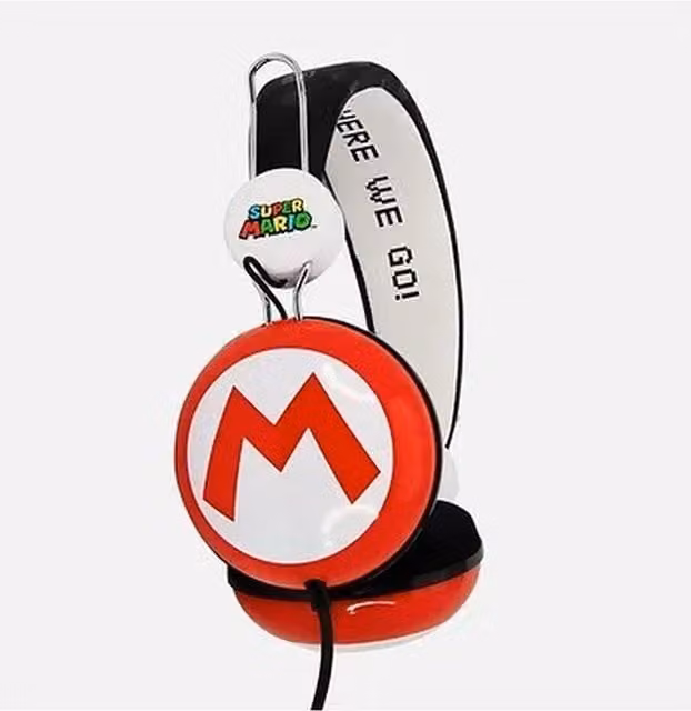 Super Mario Wired Kids Headphones - Red